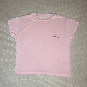 Pink “have a nice day🖕🏻” T-Shirt